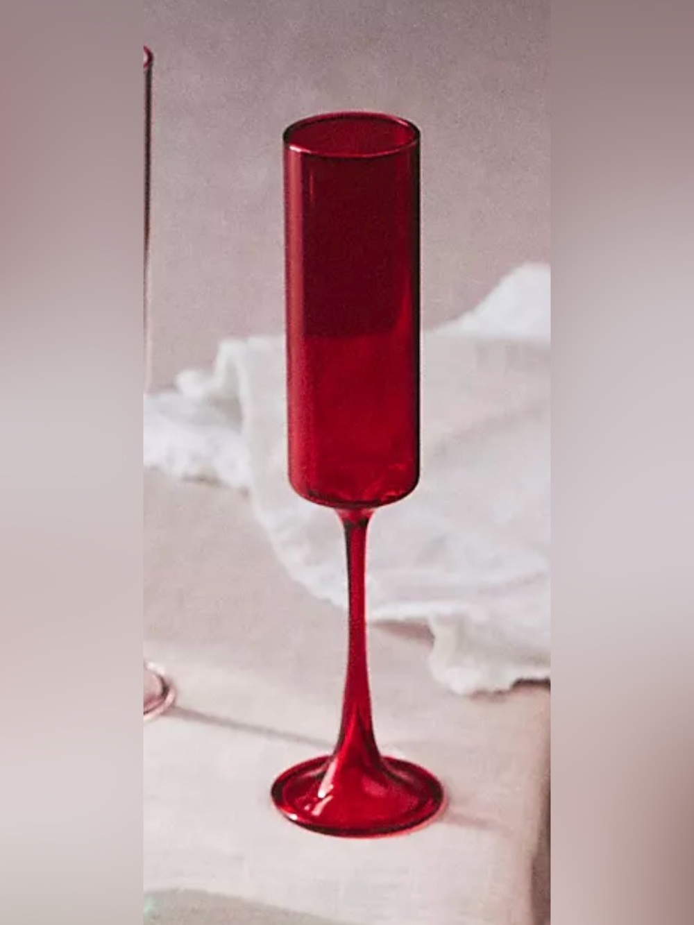 Red‎ Morgan flutes Glasses set of 4 Rare⭐️